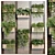 Wooden Frame Plant Partition Display 3D model small image 3