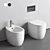 Italian Nic Milk Toilet Set 3D model small image 1