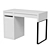 IKEA MICKE Writing Desk White 3D model small image 4