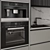 Sleek Gray & Black Kitchen Cabinets 3D model small image 3