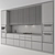 Sleek Gray & Black Kitchen Cabinets 3D model small image 5