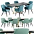Robert Dining Chair and DT Table 3D model small image 1