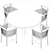 Round Table Dining Set, 4 Chairs 3D model small image 2