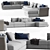 LEMA Groovy Sectional Sofa 3D model small image 1
