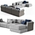 LEMA Groovy Sectional Sofa 3D model small image 2
