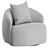 Elegant Taylor Lounge Armchair Set 3D model small image 1