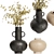 Modern Black Vase Set 3D model small image 1