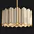 Modern Glam Gold Chandelier 40cm 3D model small image 2