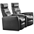 Divani Home Theater Armchair 3D model small image 2