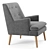 Modern Upholstered Lounge Chair 3D model small image 3