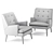 Modern Upholstered Lounge Chair 3D model small image 7