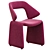 Modern Design Suit Chair in Purple 3D model small image 1