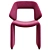 Modern Design Suit Chair in Purple 3D model small image 3