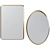Elegant Jetset Square Oval Mirrors 3D model small image 1