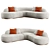 Italian Glamour Pierre Sofa: TurboSmooth Model 3D model small image 1