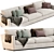 Contemporary Linteloo 3-Seater Sofa 3D model small image 2