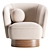 Stylish Isobel Swivel Chair 3D model small image 2