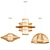 Sleek Bamboo Pendant Light 3D model small image 1