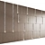 Modern Stone and Metal Wall Panel 3D model small image 4