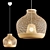 Handcrafted Bamboo Pendant Lamp 3D model small image 1