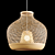 Handcrafted Bamboo Pendant Lamp 3D model small image 3