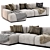 Modern Chaise Longue Sofa Model 3D model small image 1