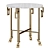 Brass & Marble Side Table 3D model small image 1