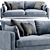 Sleek Mendini Modern Sofa 3D model small image 1