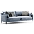 Sleek Mendini Modern Sofa 3D model small image 3