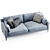 Sleek Mendini Modern Sofa 3D model small image 4