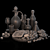 Mediterranean Wine & Olive Set 3D model small image 4