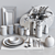 Sleek Kitchen Essentials Set 3D model small image 4