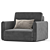 Contemporary Febal Casa Armchair 3D model small image 2