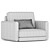 Contemporary Febal Casa Armchair 3D model small image 4