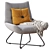 Modern Lounge Chair Open Road 3D model small image 4