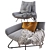 Modern Lounge Chair Open Road 3D model small image 7