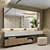 Modern Bathroom Furniture Set 33 3D model small image 2