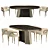 Elegant KOKET Dining Set 3D model small image 2