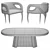 Elegant KOKET Dining Set 3D model small image 6