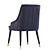 Elegant Cordoba Dining Chair with Brass Tips 3D model small image 4