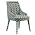 Elegant Cordoba Dining Chair with Brass Tips 3D model small image 5