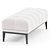 Grace Tufted White Bench 3D model small image 2