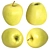 High Polygon Apple Model 3D model small image 1