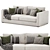 Sleek Modern Blake Sofa 3D model small image 3
