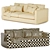 Sleek Modern Blake Sofa 3D model small image 4
