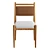  Rustic Oak Dining Chair 3D model small image 2