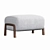 Modern Upholstered Fabric Footstool 3D model small image 1