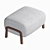 Modern Upholstered Fabric Footstool 3D model small image 2