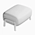 Modern Upholstered Fabric Footstool 3D model small image 4