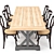 Parisienne Cafe Dining Set 3D model small image 2
